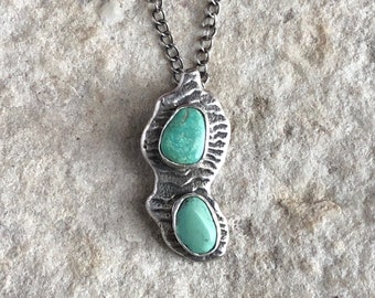 Sterling Silver and Turquoise "Islands in the Stream" Pendant, optional 18-in chain