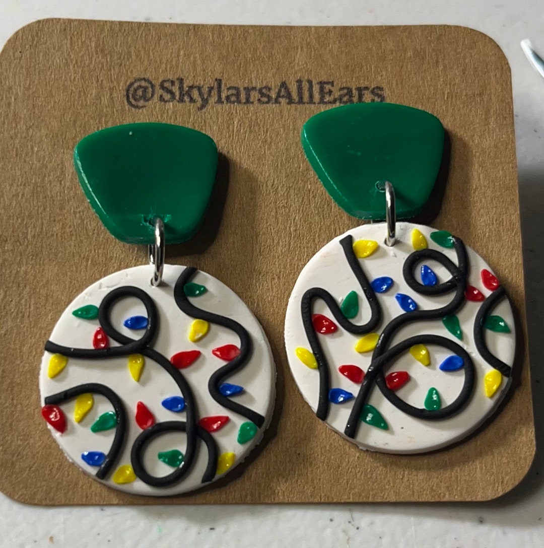 Christmas Light Strands Dangle Earring Etsy