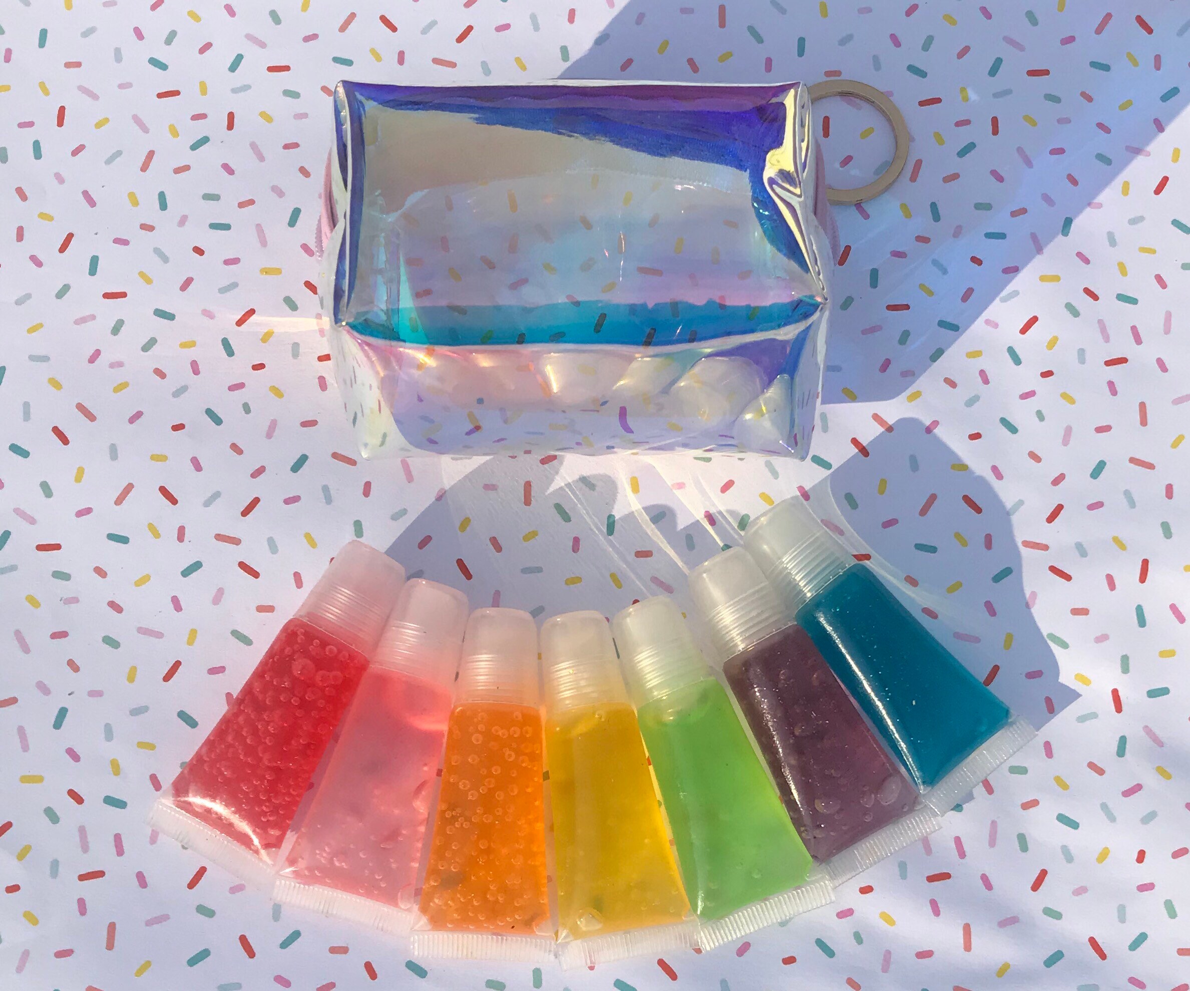 Lip gloss bundle 5 Pack of Rainbow Glosses with Keychain Etsy