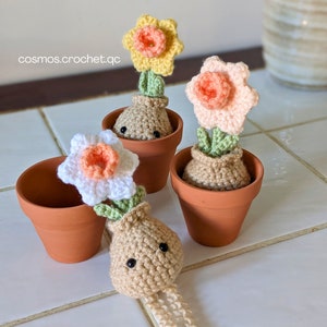 Easy Daffodil Crochet Pattern, Cute Flower Plant Craft Tutorial, Spring DIY Handmade Gift Idea