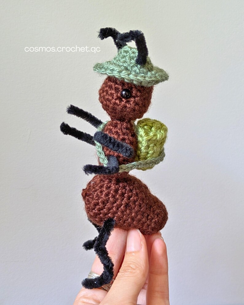 Handmade crochet ant doll amigurumi from fantasy insect pattern collection