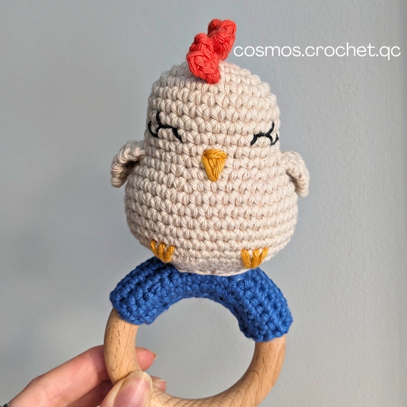 Chicken Crochet Rattle Amigurumi Pattern, DIY Baby Gift (digital ...