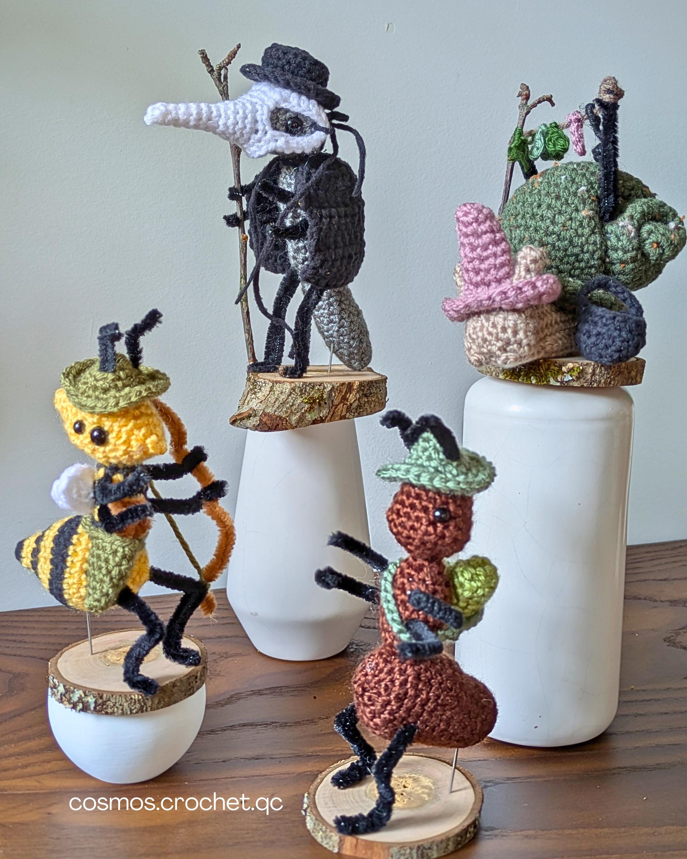 30 DnD Crochet Patterns for Dice Bags, Plushies, and Tabletop Gifts 15 DND Insect Characters Crochet Bundle