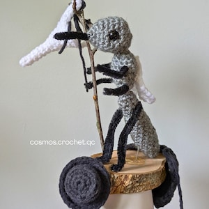 Fantasy plague doctor crochet doll from tabletop RPG inspired character pattern
