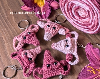 Crochet Uterus Pattern, Women's Health Craft, Female Reproductive System DIY, Medical Crochet Gift