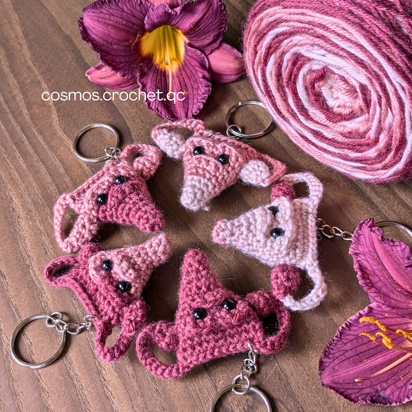 Uterus Häkelmuster, Uterus Häkelanleitung, Frauen Gesundheit Craft, weibliche Fortpflanzungsorgane DIY, medizinisches Häkelgeschenk