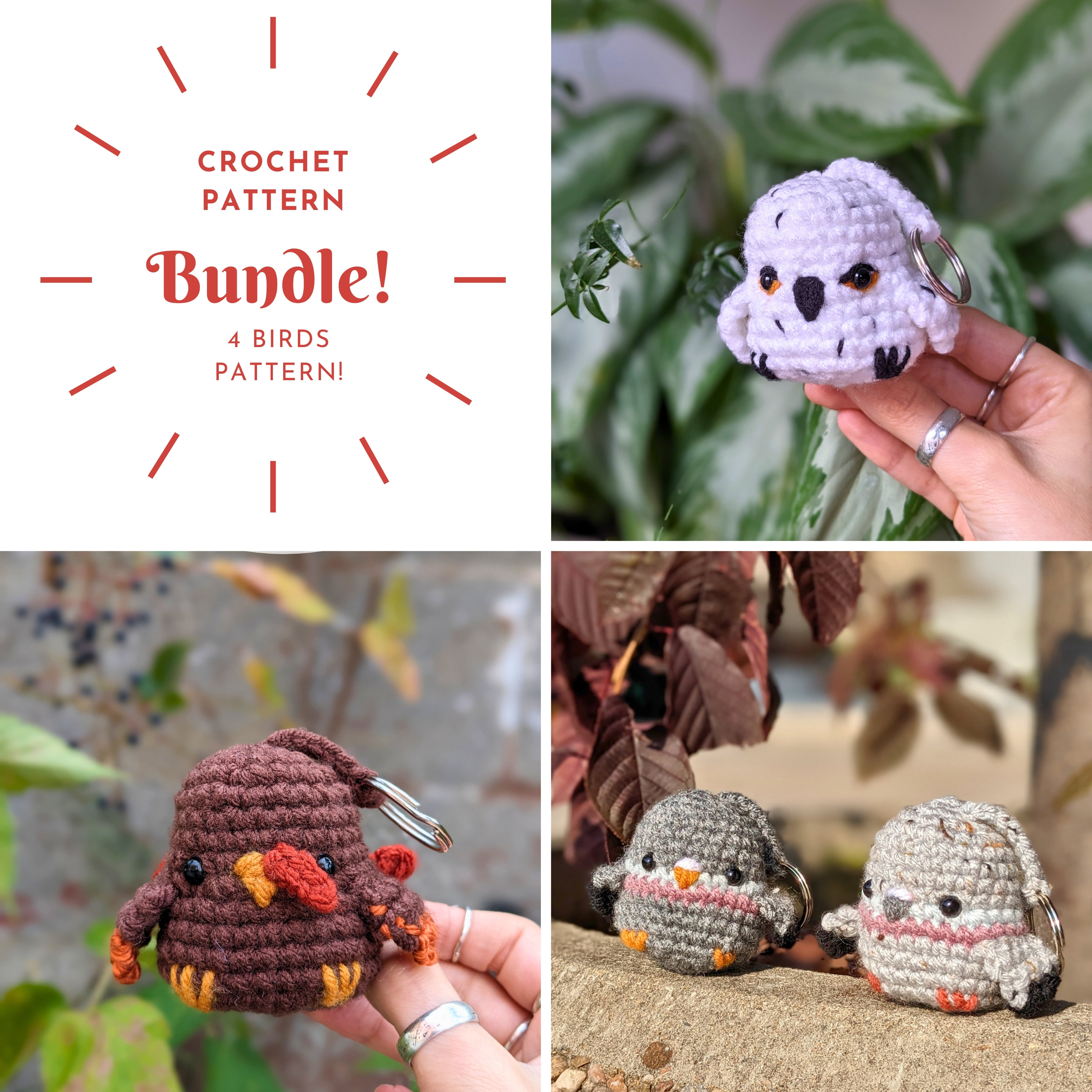 39 Turkey Crochet Patterns for Festive Thanksgiving Decorations 31 Crochet Turkey Bird Keychain Patterns