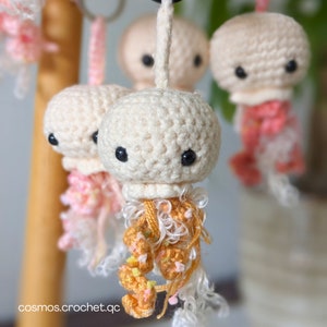 Jellyfish Crochet Pattern, Amigurumi, Underwater Creature, Easy Crochet Instructions, Keychain Crochet Pattern
