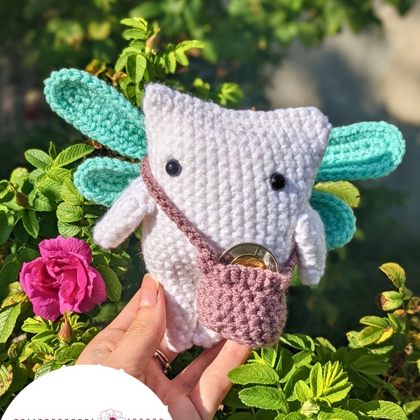 Tooth fairy crochet pattern - Tooth crochet pattern - Fairy crochet - Easy amigurumi - Easy crochet pattern - Cosmos crochet qc