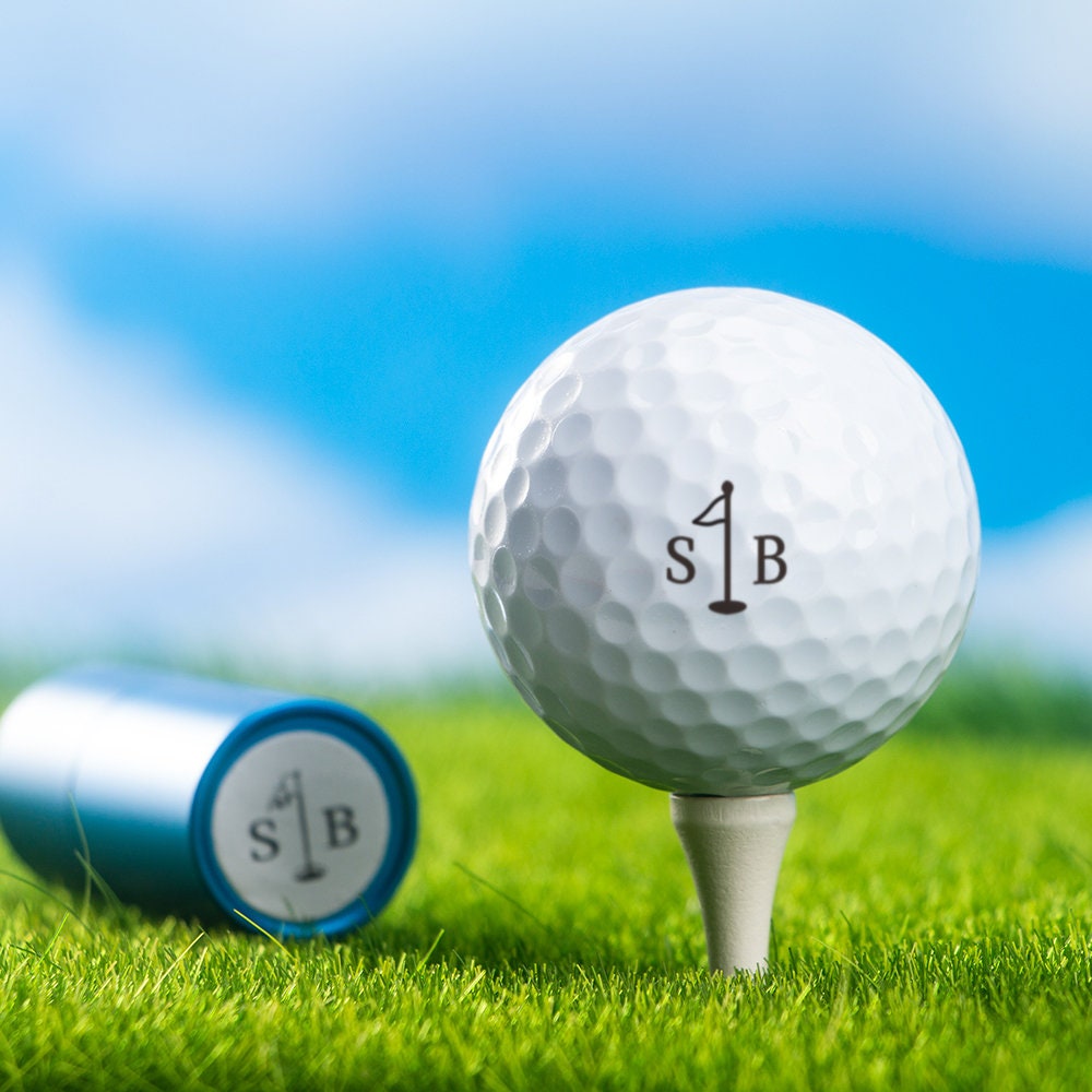 Custom Golf Ball Stamp Set, Personalized Ball Stamp, Monogram Golf Ball Stamp, Custom Hat Clip, Ink Ball Stamp, Gift For Dad & Husband