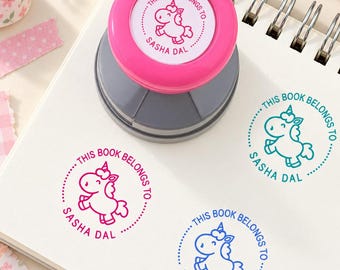 Personalized Kids Name Stamp, Custom Library Book Stamp, This Book Belongs To Stamp, From The Library Of, Teacher Appreciation Gift
