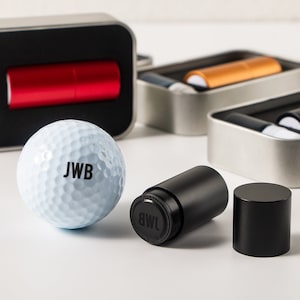 Aangepaste gepersonaliseerde stempel voor golfbal, voorgeïnkte golfbalstempel, metalen stempels balmarkering, aangepaste logo rubberen stempel, golfbalstempel
