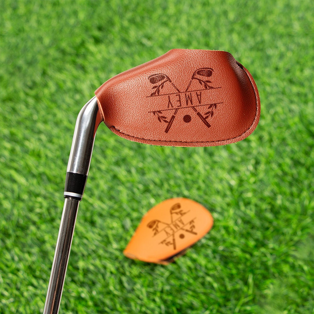 Custom Leather Golf Club Covers, Golf Iron Cover, Iron Head Covers, Custom Golf Accessory, Golf Head Covers, Custom Personalized Golf Gift