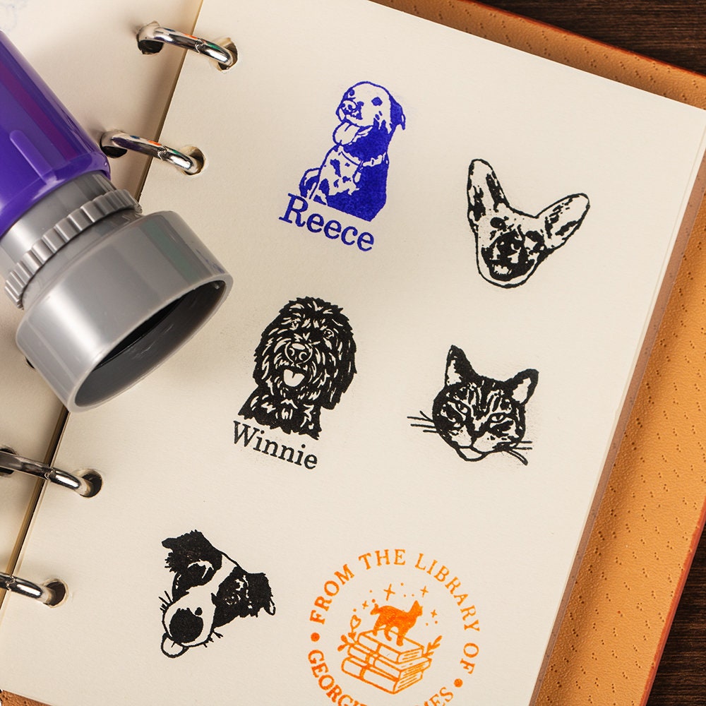 Custom Personalized Pet Stamp - Custom Pet Stamp & Name - Unique Stamp for Animal Lovers