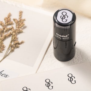 Aangepaste zelfinktende stempel, aangepaste mini-logostempel, stempelkussen kan worden bijgevuld, koffiekaartstempel, kleine klantenkaartstempel, aangepaste logostempel