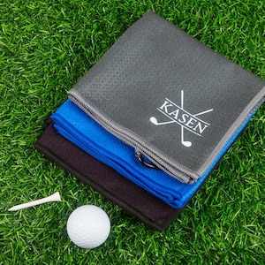 Custom Golf Towel, Personalized Monogrammed Golf Towel, Golf Towel Gift, Custom Golf Gift, Personalized Golf Towel Gift, Father&#39;s Day Gift