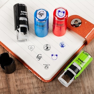 Minisellos personalizados para tarjetas de fidelización, sellos de firma personalizados, sellos de goma personalizados con logotipo, minisellos autoentintables personalizados, sellos personalizados para tarjetas de fidelización
