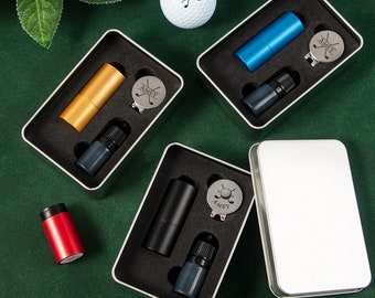 Custom Golf Ball Marker, Custom Silver Hat Clip And Golf Ball Stamp, Custom Personalized Ball Stamp Set, Custom Hat Clip, Golf Ball Marker