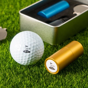 Benutzerdefinierte Initialen Golf Stempel, personalisierte Ball Stempel, Monogramm Golf Ball Stempel, benutzerdefinierte Hut Clip, Tinte Ball Stempel, Geschenk für Papa