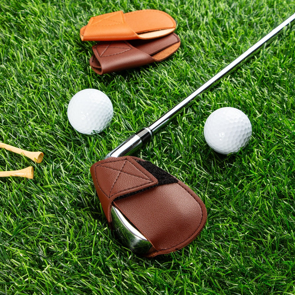 Custom Leather Golf Club Covers, Golf Iron Cover, Iron Head Covers, Custom Golf Accessory, Golf Head Covers, Custom Personalized Golf Gift
