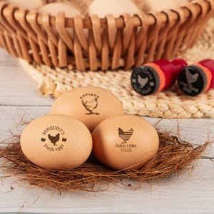 Sello de huevo personalizado, sello para huevos, sello de huevo personalizado, sello para marcar huevos, sello de huevo de gallina personalizado, sello de goma para caja de huevos