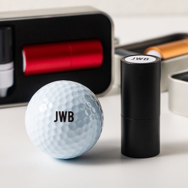 Aangepaste golfbal stempel, gepersonaliseerde bal stempel, monogram golfbal stempel, aangepaste roestvrij stempel, inkt bal stempel, cadeau voor papa & man