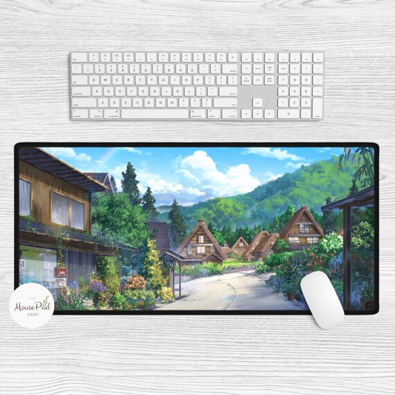 Japanese Anime Mouse Mat Village Landscape Gamer Gifts Her Him - Etsy Japanese Anime Mouse Mat Village Landscape Gamer Gifts Her Him - Etsy