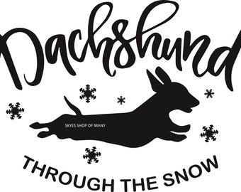 Dachshund Through The Snow Svg With Photos Etsy