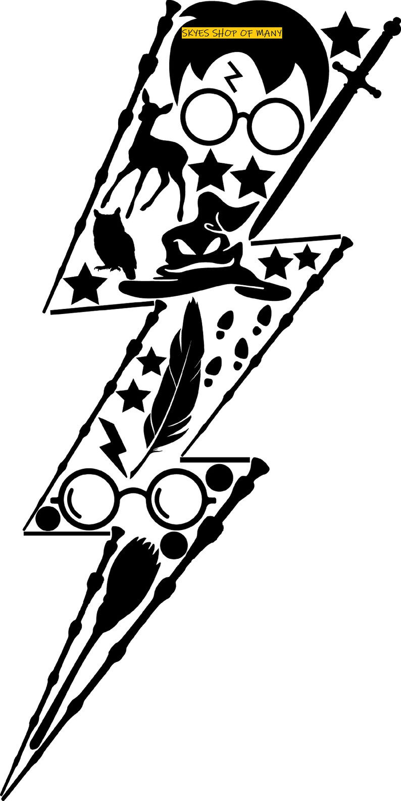 Harry Potter Lighting Bolt Always SVG digital download | Etsy