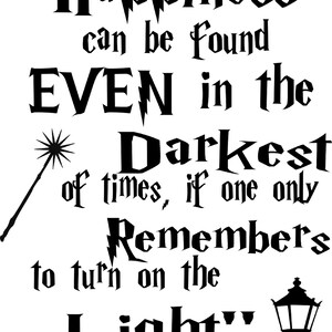 Turn on the Light Albus Dumbledore Quote SVG ONLY digital | Etsy