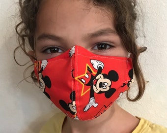 Mickey Mouse 3Ply Adjustable Face Mask w/ Nose-wire: Baby Toddler Child Kids Adult FAST SHIPPING
