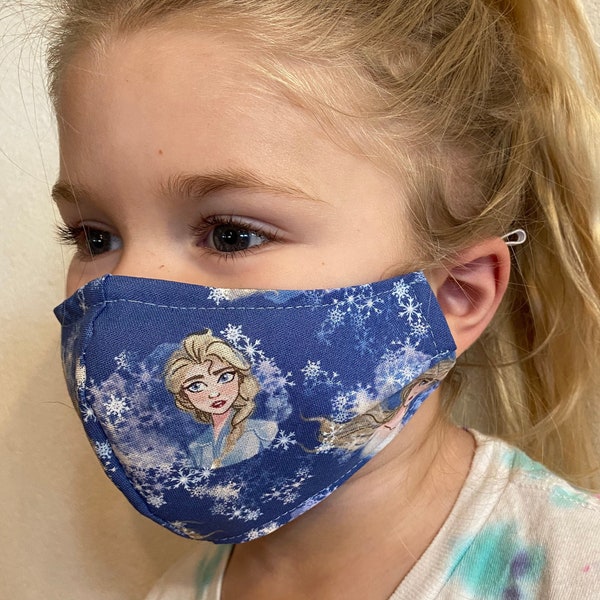 Elsa Frozen 3Ply Adjustable Mask w/ Nose-wire, For Baby Toddler Child Kids Woman FAST SHIPPING