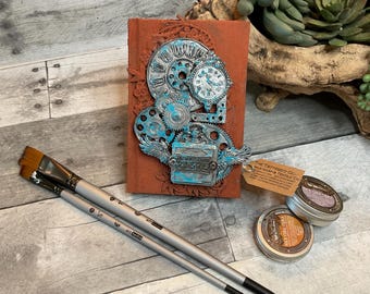 Handmade Altered Book Journal Sketchbook: Mixed Media Junk Journal