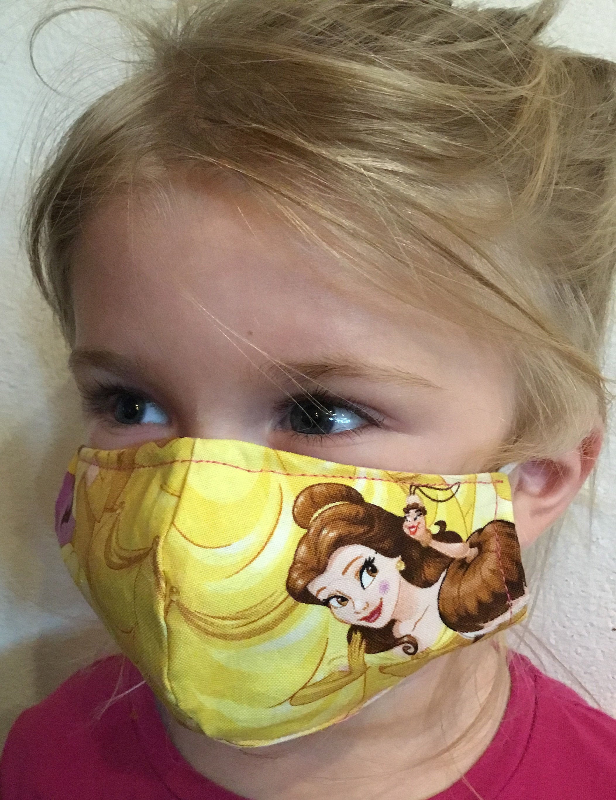 Princess Belle Beauty And The Beast 3ply Adjustable Face Mask Etsy Ireland