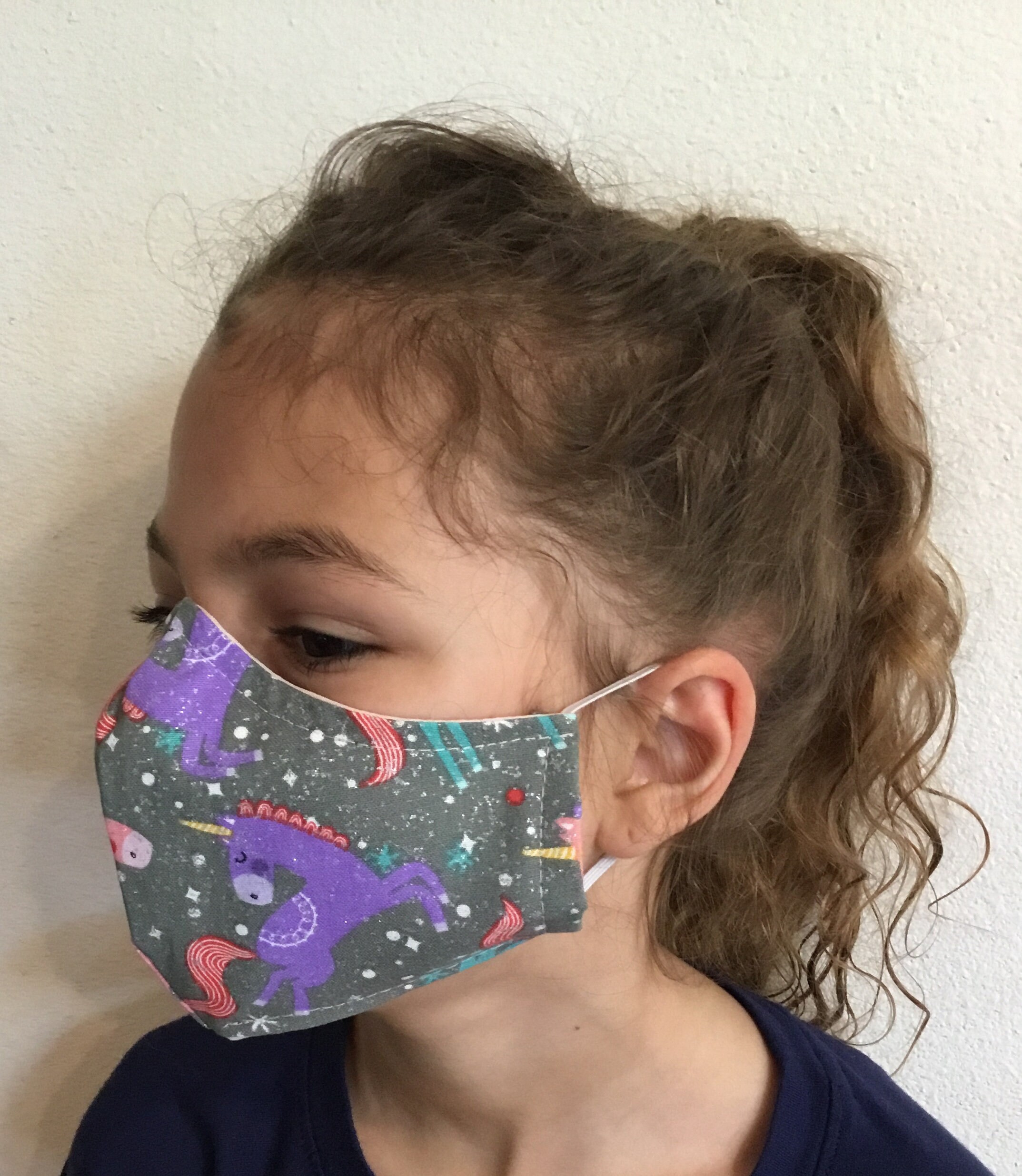 Unicorn Sparkle 3ply Adjustable Face Mask W/ Nose-wire, Washable: Baby ...