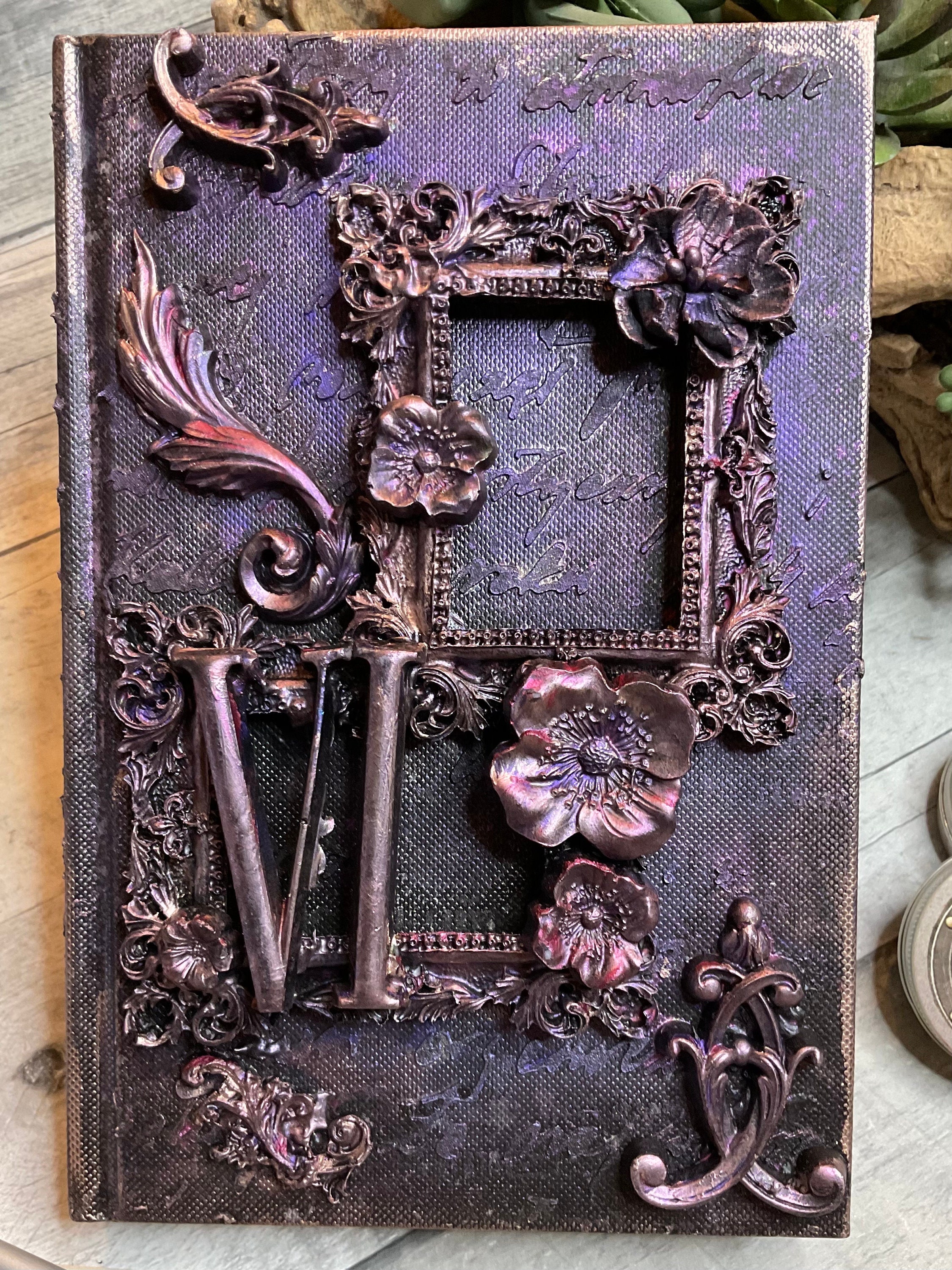 Handmade Altered Book Journal Sketchbook: Mixed Media Junk Journal ...