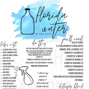 Florida Water Printable