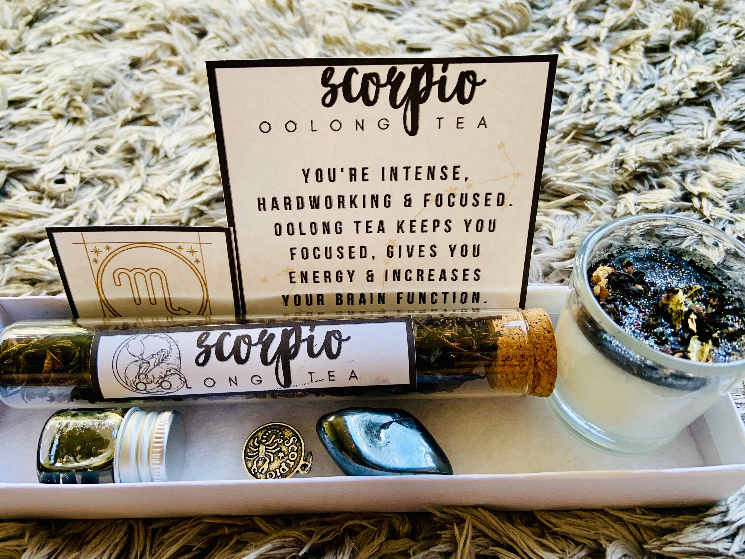 Zodiac Sign Gift Sets For Manifestation, Witches Brew, Crystals, & Sp…