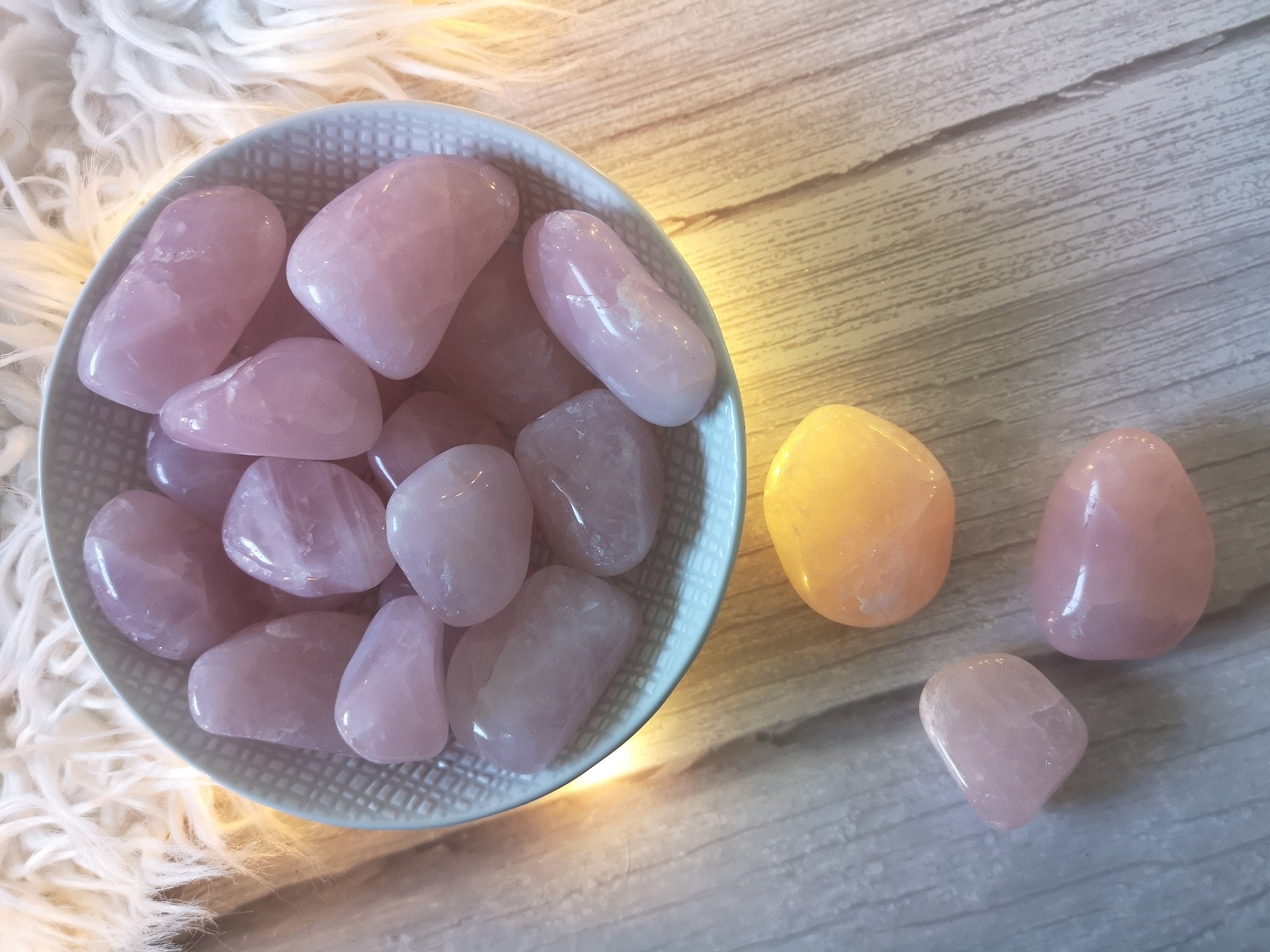 Quartz Rose Magnetisé Pierre Roulée