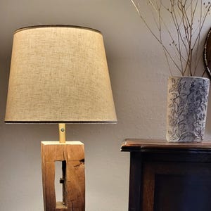 Decorative floor lamp made from a reclaimed wooden beam / CHRISTMAS SALE: 25% UNTIL 31.12.25
