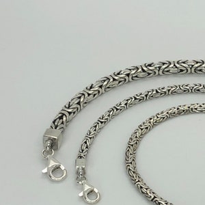 Silver Square Borobudur Byzantine Bracelet / 925 Sterling Silver/ Bali Handmade Jewellery / Gift for Men / Christmas Gift