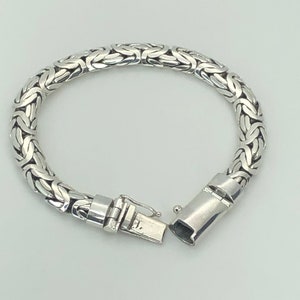 Silver Oval Borobudur Byzantine Women Bracelet / 925 Sterling Silver / Bali Handmade Bracelet /  Special Gift