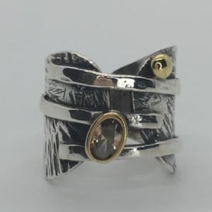 Oxidized Silver Ring with Natural Citrine Stone/ Women Ring / Women Gift / Christmas Gift / Special Gift /New in