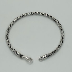 Silver Borobudur Byzantine Women Bracelet / Sterling Silver/ Bali Handmade Jewellery / Woman Chain Bracelet / Valentine Day Gift