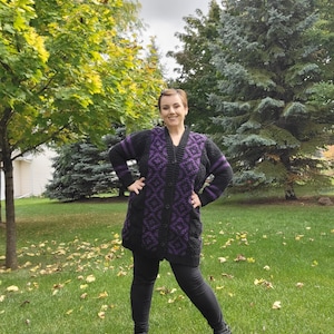 Crochet Diamond Sweater Cardigan