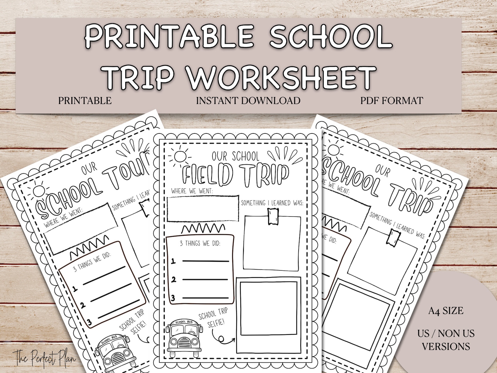 Field Trip Worksheet, Field Trip Report, Summer End of Year Worksheet