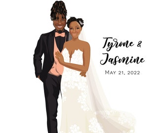 Wedding Canvas Guest Book Alternative - Wedding Illustration - Guestbook - Wedding Sign In Board - Wedding Portrait