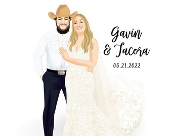 Wedding Guest Book Alternative - Canvas Guest Book - Illustration Cartoon Portrait - Pet Dogs - Guestbook Idea - Wedding Sign In Board