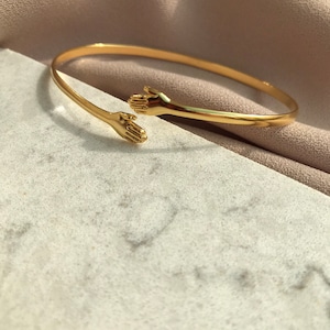 NEW Hands Cuff Bracelet, Hugging Hand Bracelet, Adjustable Bracelet, Hand In Hand Bracelet, Valentine&#39;s Gift, Special Gifts, Mother&#39;s Gift