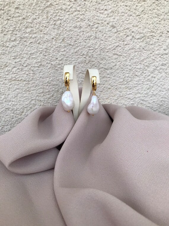 Piercing Orecchio Orecchini A Goccia Con Gancio A Leva - Perle Di - Foto 2